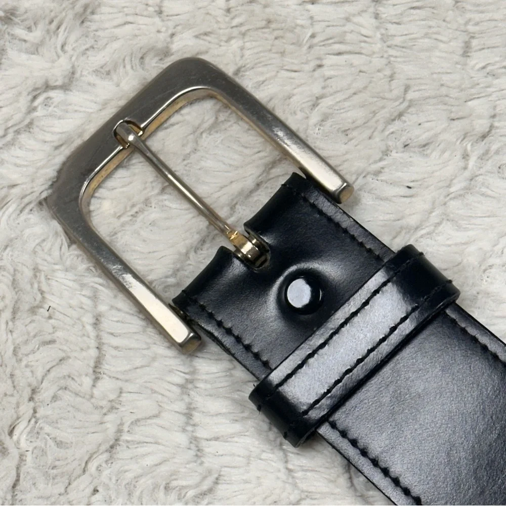 Hickok Black Cowhide Leather Diamond Perforated adjustable Belt   38